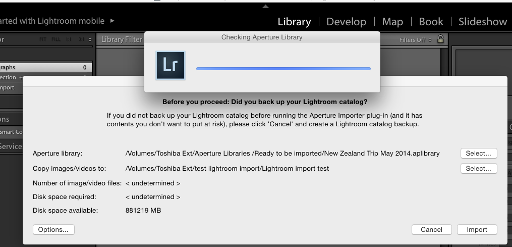 Lightroom Import Dialog 1