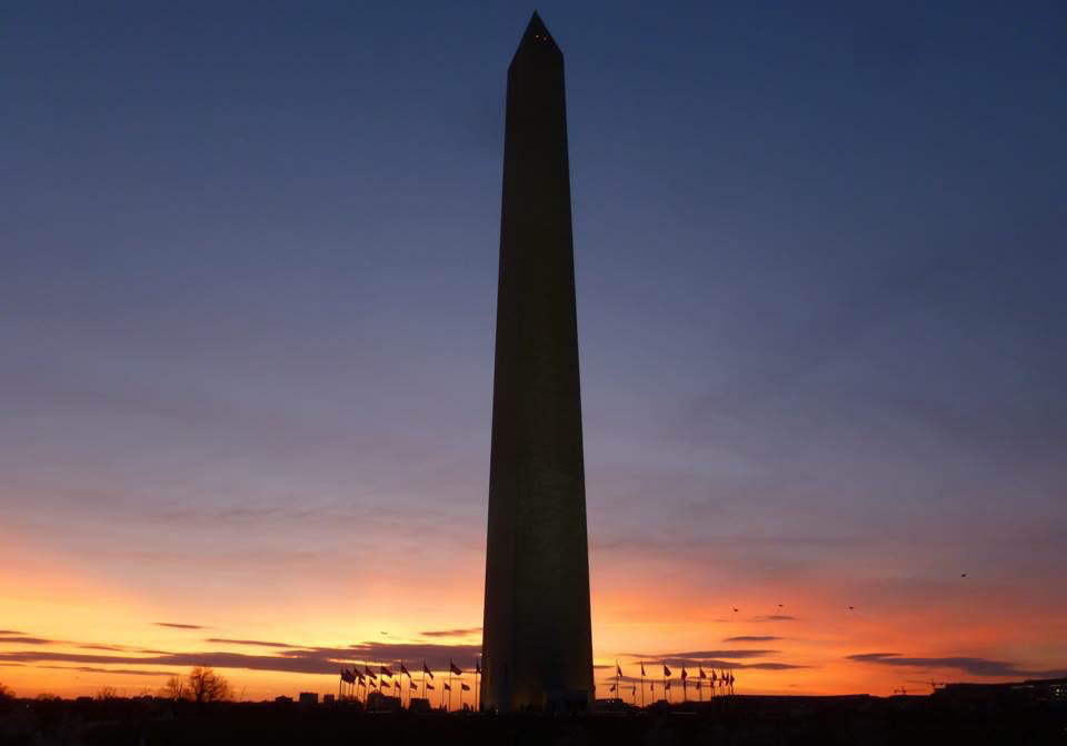 Washington Monument at Sunset