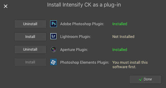 Intensify CK Plugin install