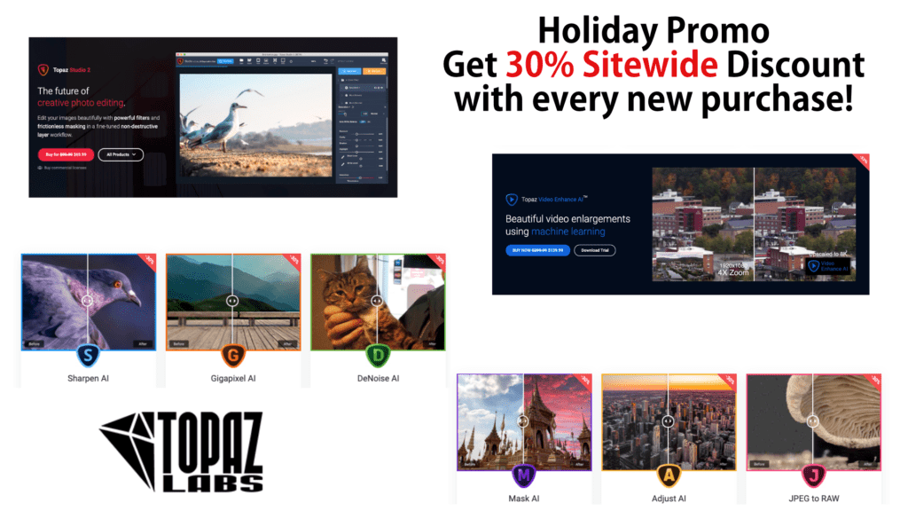 Topaz Labs 30% 2020 Holiday Sale